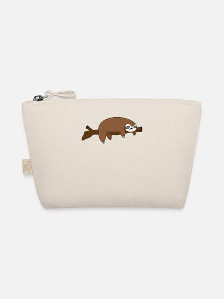 Sloth - Faultier - Ast - Geschenk - Gemütlich - Bio-Täschchen - Natur