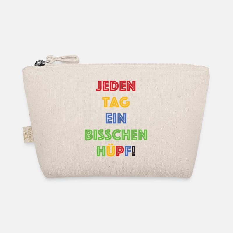 Jeden Tag ein bisschen Huepf - Bio-Täschchen - Natur