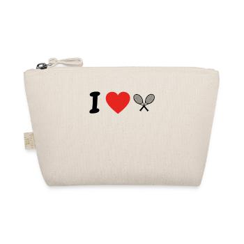 Ich liebe TENNIS png - Bio-Täschchen - Natur - Vorne
