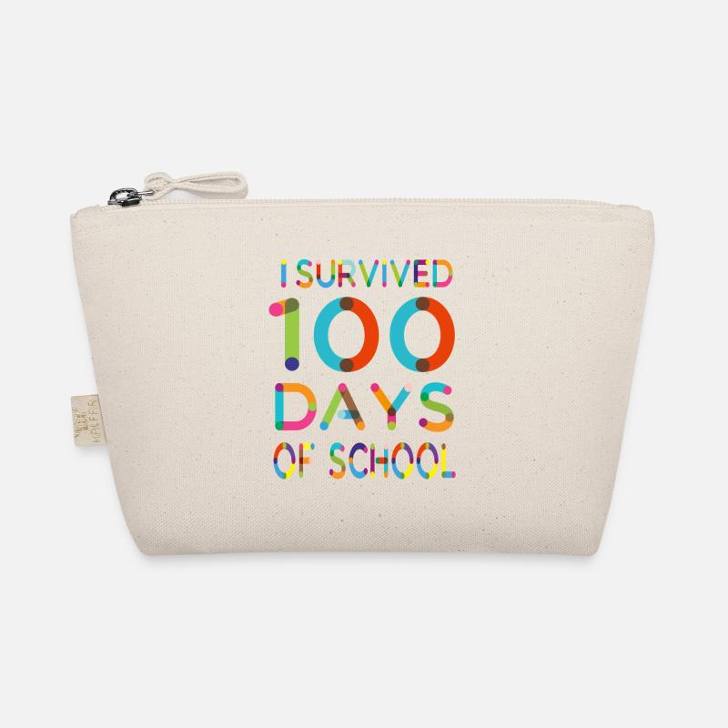 I survived 100 Days of School Organic Pouch
