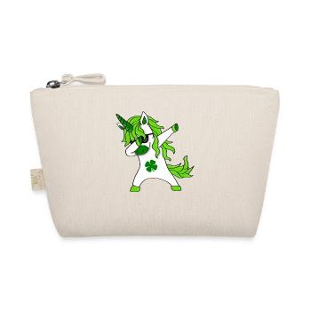 St. Patrick's Day Lepricorn - Dabbing Unicorn - Bio-Täschchen - Natur - Vorne