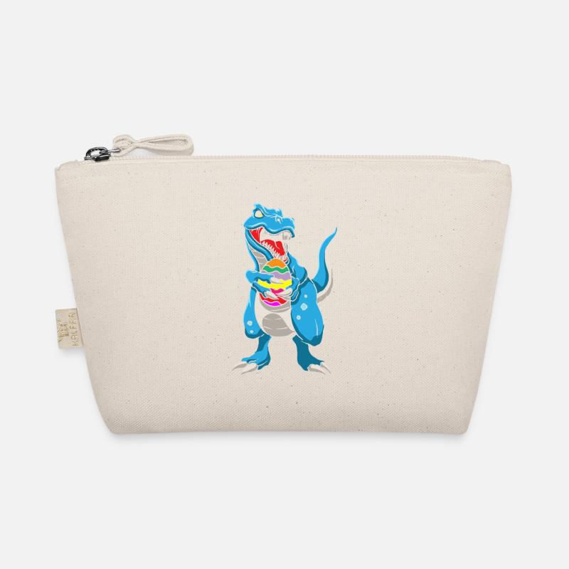 Dinosaur T-Rex Easter Bunny Happy Easter Gift Organic Pouch