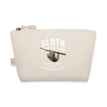 Sloth running team we'll get there when we get - Organic Pouch - nature - Front