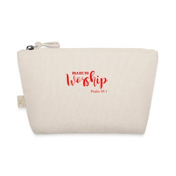 Made To Worship Psalm 95:1 Christian Religion Gift - Organic Pouch - nature - Front