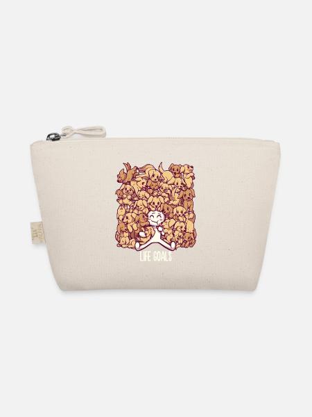 Life Goals - Golden Labrador Retriever dogs - Organic Pouch - nature - Front