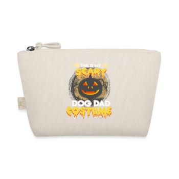Scary Dog Dad Halloween Pumpkin Gift Shirt - Organic Pouch - nature - Front