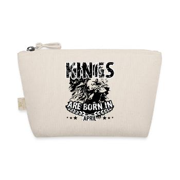 April birthday gift kings born birth - Organic Pouch - nature - Front