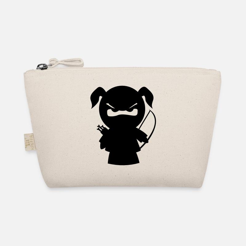 grimmiges Ninjamädel mit Pfeil und Bogen Bio-Täschchen