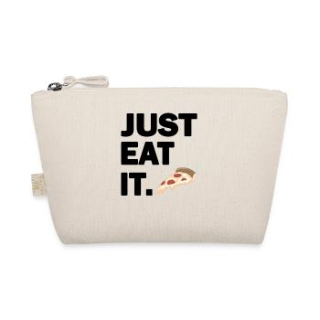 Just Eat It Pizza Fast Food Coole Sprüche Geschenk - Bio-Täschchen - Natur - Vorne