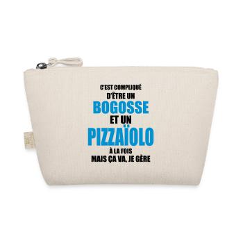 c'est compliqué d'être un bogosse et un pizzaïolo - Trousse biologique - nature - Devant