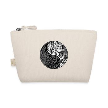 Yin Yang Armadillo Chinese Tai Chi Symbol Cool - Organic Pouch - nature - Front