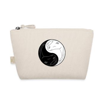 Yin Yang Pferd Lustiges chinesisches Tai Chi Symbol - Bio-Täschchen - Natur - Vorne