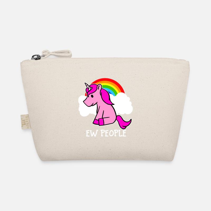 Ew-Leute-rosa Einhorn und Regenbogen-lustiger sarkastischer - Bio-Täschchen - Natur