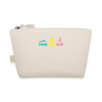 Swim Bike Run Shirt - Geschenk - Bio-Täschchen - Natur - Vorne