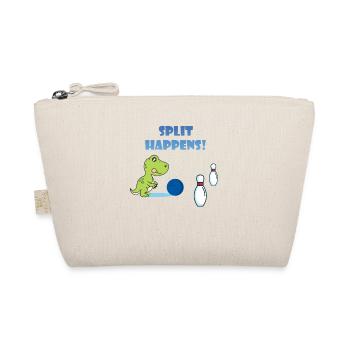 Split Happens Dino Trex T-Rex Bowling T-Shirt - Organic Pouch - nature - Front