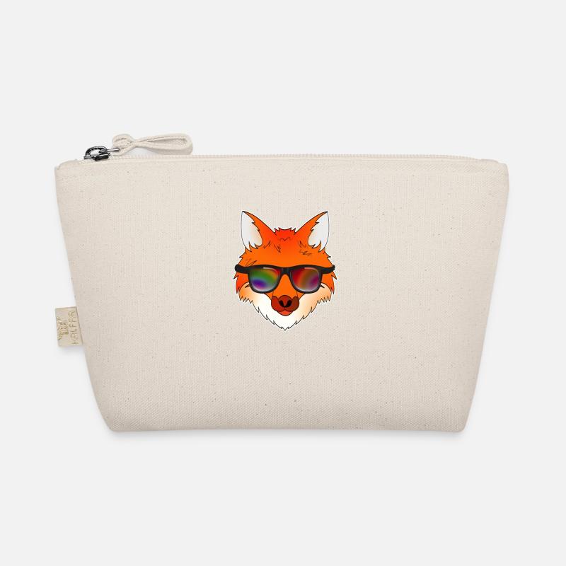 Renard cool avec caricature d'été de lunettes de soleil Trousse biologique