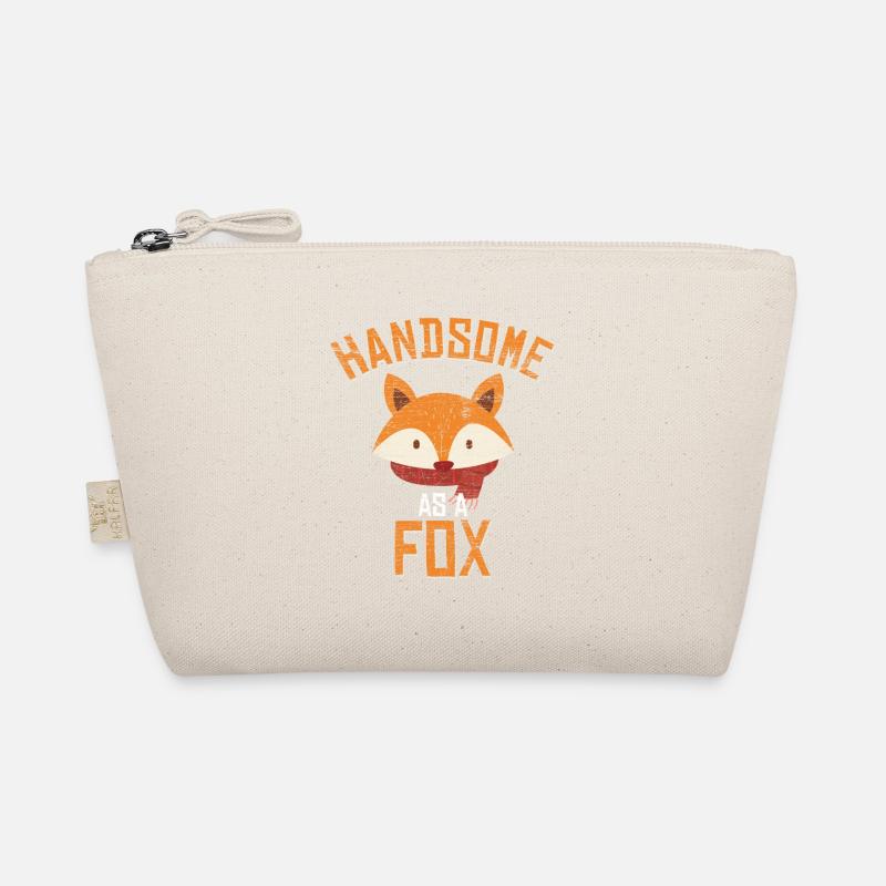 Fuchs Tier Geschenke orange schlau vintage Spaß - Bio-Täschchen - Natur