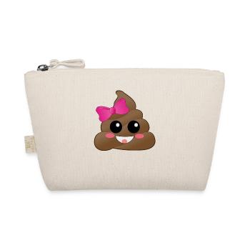 Poo funny gift - Organic Pouch - nature - Front