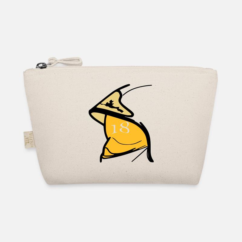 F1 yellow helmet visor 18 - Organic Pouch - nature