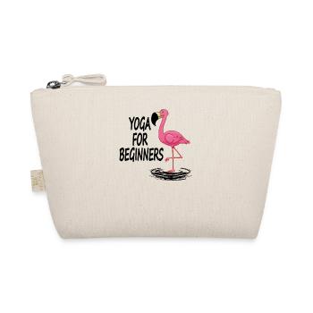 Funny Flamingo Yoga for Beginners Beach T-Shirt - Bio-Täschchen - Natur - Vorne
