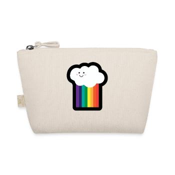 Cloud Rainbow Funny Gift Good Mood - Organic Pouch - nature - Front