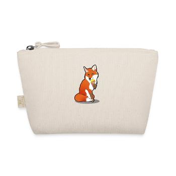 Fox with ice cream cartoon summer cartoon gift - Organic Pouch - nature - Front