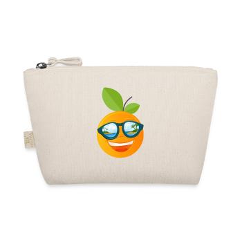 Lustige Orange Geschenkidee - Bio-Täschchen - Natur - Vorne