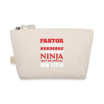 Pastor devil stomping Ninja - Organic Pouch - nature - Front