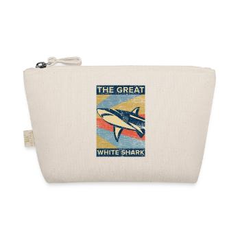 grand requin blanc poisson dangereux cadeau vintage - Trousse biologique - nature - Devant
