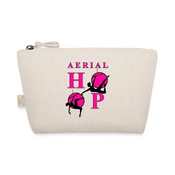 Aerial Hoop Neon Pink Black - Organic Pouch - nature - Front