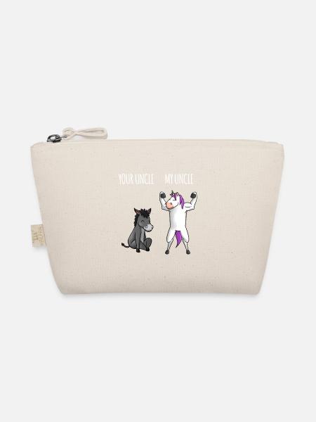 Dein Onkel Mein Onkel Esel Einhorn Geschenk EN - Bio-Täschchen - Natur