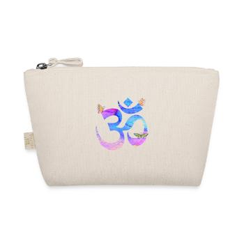 Om watercolor in blue and pink with butterflies - Organic Pouch - nature - Front