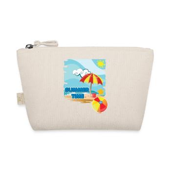 L'heure d'été sur la plage avec un parasol en vacances - Trousse biologique - nature - Devant