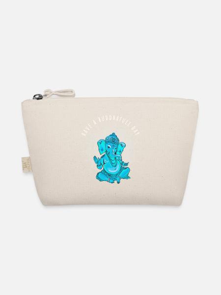 buddha ganesha yoga namaste elefant meditation om - Bio-Täschchen - Natur