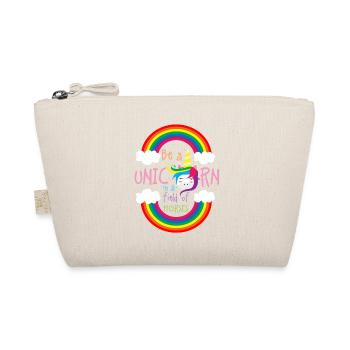 Sei ein Regenbogen-Einhorn - Bio-Täschchen - Natur - Vorne