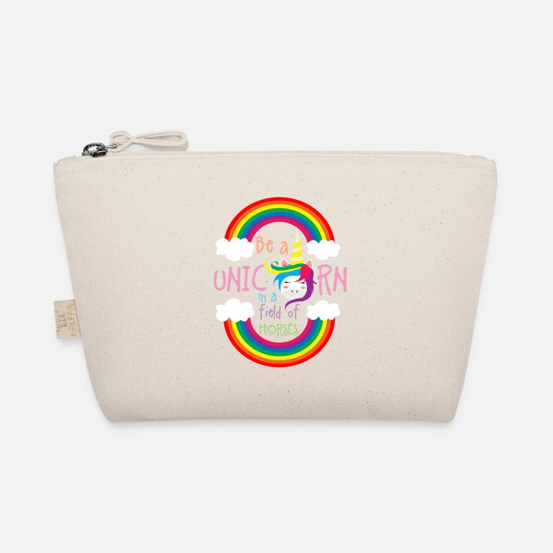 Sei ein Regenbogen-Einhorn - Bio-Täschchen - Natur