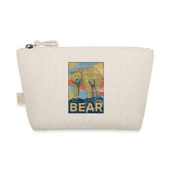 Bär Tier Natur Kuscheln vintage Geschenk Idee - Bio-Täschchen - Natur - Vorne