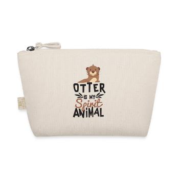 Otter ist mein Geist-Tier-niedliches T-Shirt - Bio-Täschchen - Natur - Vorne