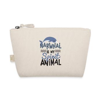 Narwhal is My Spirit Animal Cute T-Shirt - Organic Pouch - nature - Front