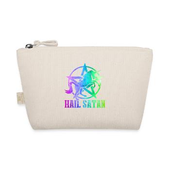 Hail Satan - Einhorn Pentagramm Metal lustig - Bio-Täschchen - Natur - Vorne