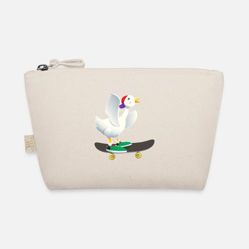 Skater duck - Organic Pouch - nature