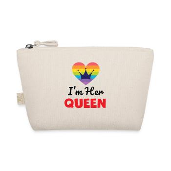 Cute I'm Her Queen Rainbow T-shirt - Organic Pouch - nature - Front