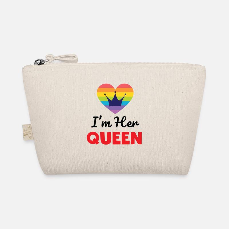 Nett bin ich ihr Königin-Regenbogen-T-Shirt Bio-Täschchen