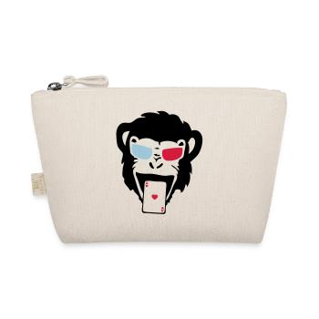 Affe Gorilla Affe tete5 poker2 - Bio-Täschchen - Natur - Vorne