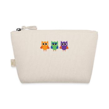 3 chouettes douces - Trousse biologique - nature - Devant