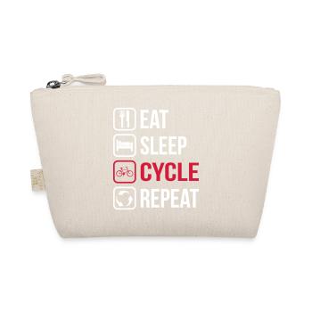 Eat Sleep Cycle Repeat - Organic Pouch - nature - Front