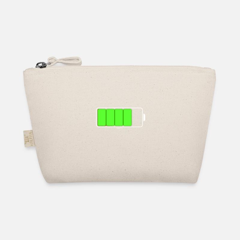 Batterie Mutter Kind Partnerlook Geschenk - Bio-Täschchen - Natur