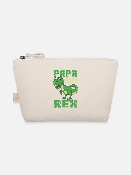 Papasaurus Rex Dinosaurier T-Rex Papa Geschenk - Bio-Täschchen - Natur