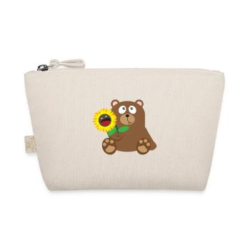 33 bear sunflower - Bio-Täschchen - Natur - Vorne