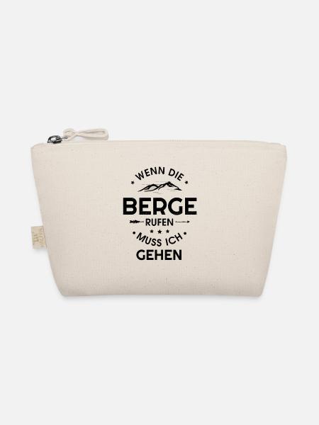 Wenn die Berge rufen, Bergsteiger, Geschenk - Bio-Täschchen - Natur